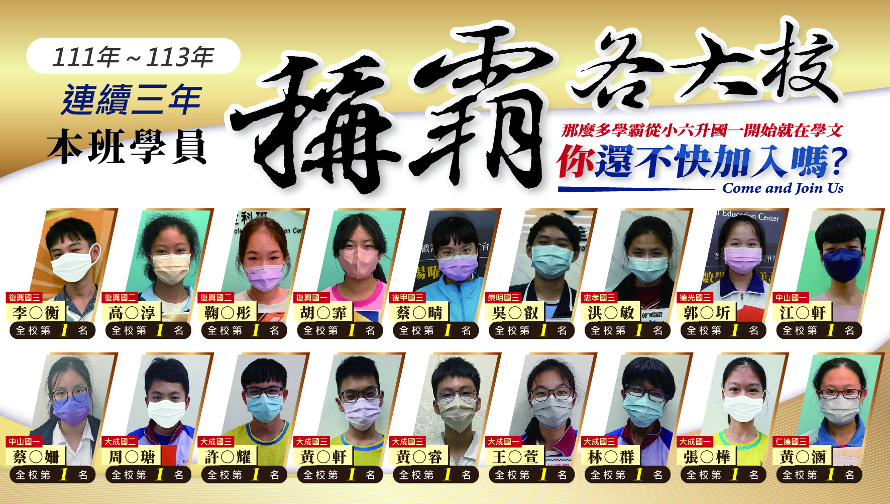 113年稱霸各大校-大成